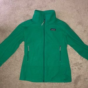 Patagonia Green Fleece Zip Up Jacket